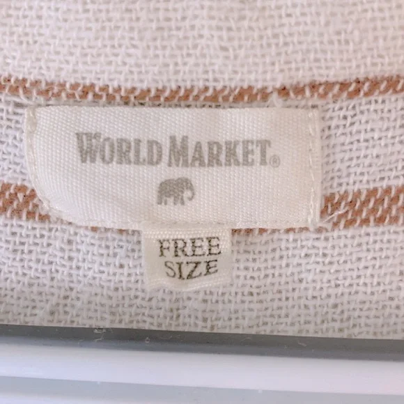 World Market Brienne Ivory Terracotta Khadi Tunic O/S - Picture 10 of 10